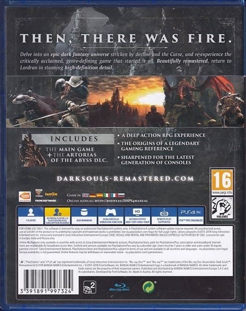 Dark Souls Remastered - PS4 (B Grade) (Genbrug)